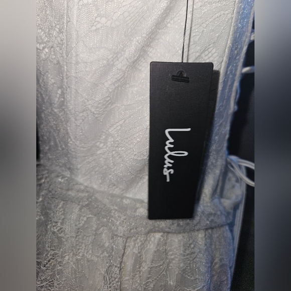 NWT Lulus White Lace Bustier Corset Maxi Dress Size Large - Picture 12 of 16